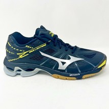 Mizuno Wave Lightning Z Black Silver Yellow Womens Traction Volleyball Shoes - £47.81 GBP