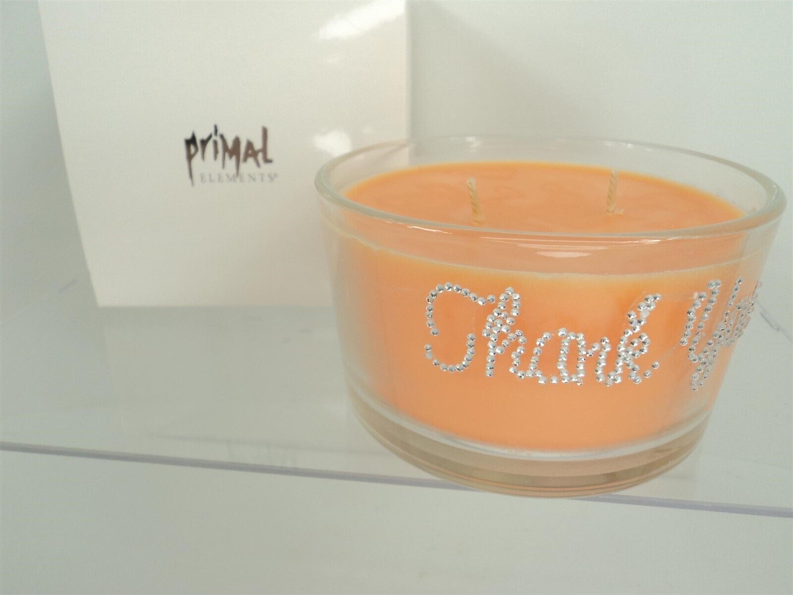 Primary image for Primal Elements 9.5 oz Scented 2-Wick Candle - Wish Candle - Thank You
