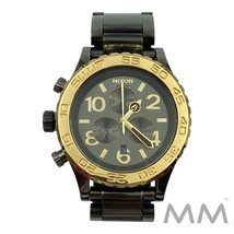 NIXON $500 MEN&#39;S 42-20 BLACK GUNMETAL GRAY CHRONO LEFT HANDED WATCH A037... - €131,24 EUR