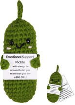 Handmade Emotional Support Pickle Gift Cucumber Crochet Doll Inspirational Gifts - £16.69 GBP