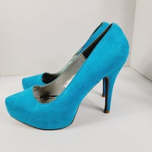 Womens Shoes Dress Platform Stiletto Heels Size 10 Suede Faux Leather Suede - £9.35 GBP