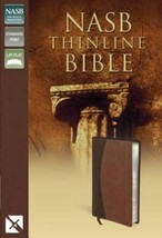 NASB, Thinline Bible, Leathersoft, Brown Leather soft - £39.46 GBP