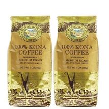 Royal Kona 100% Hawaiian Kona Coffee, Ground, Medium Roast - Two (2) 7 o... - $72.99