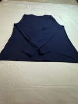 Kim Rogers T-Shirt Women's Large Blue Perfectly Soft Solid Crew Neck Long Sleeve image 7