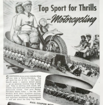 1941 Harley Davidson Motorcycle Advertisement Girls Club Rally Columbus ... - $29.99