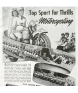 1941 Harley Davidson Motorcycle Advertisement Girls Club Rally Columbus ... - $29.99