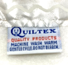VTG Quiltex Baby Blanket 36&quot; x 50&quot; Acrylic Satin Trim Crib Original Box ... - £28.04 GBP