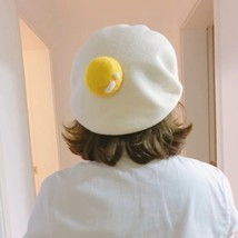 Cute Poached Egg Soft  Felt Beret Handmade Painter Creative Hat Cap for Women Ki - £151.84 GBP