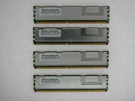 Serveur Seulement 16GB Kit 4X4GB ECC Entièrement Bouffée Fbdimm Fb PC2-5300 667 - £64.23 GBP