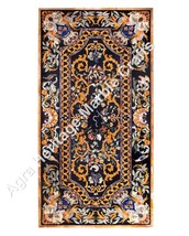 4&#39;x8&#39; Pietra Dura Inlaid Marble Big Dining Table Top Rectangular Shape Decor - £9,471.02 GBP