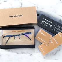 Eyebuydirect Argil Matte Navy C3 Half Rim Eyeglasses Frames 51-20-140 - $368.83 MXN
