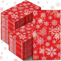 200 Pcs Christmas Guest Paper Napkin 2 Ply Disposable Red Hand Towel For... - £25.27 GBP