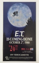 E.T. is Coming Home on Videocassette VHS 1988 Unused Sticker Pepsi Promo ET - £15.68 GBP