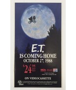 E.T. is Coming Home on Videocassette VHS 1988 Unused Sticker Pepsi Promo ET - $20.00