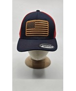 US Flag Hat USA Trucker Mesh Cap Snapback Adjustable Leather Flag Patch New - €25,42 EUR