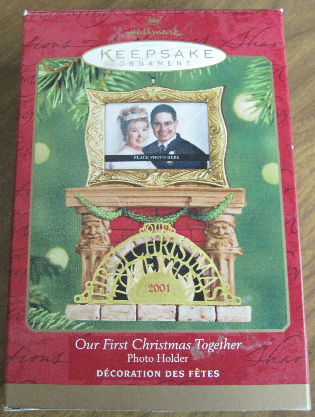 Vintage 2001 Hallmark Keepsake Photo Frame Our First Christmas Together Lighted - $14.85