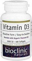 NEW Bioclinic Naturals Vitamin D3 5000 IU for Calcium Absorption 180 Softgels - £15.66 GBP
