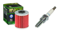 NGK CPR8EB-9 Spark Plug &amp; Oil Filter Tune Up Kit For 16-24 Kawasaki KX 4... - $11.95