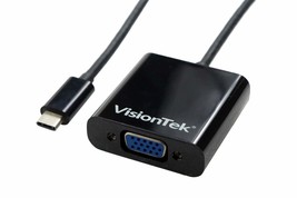 VisionTek USB C 3.1 to VGA Adapter, Male to Female, for iPad Pro, MacBook Pro, C - £22.58 GBP