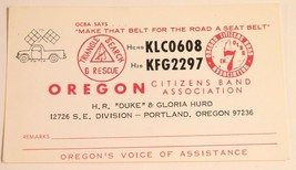 Vintage CB Ham radio Amateur Card KLC 0608 Portland Oregon QSL  - £3.91 GBP