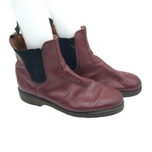 Dr. Martens Chelsea Boots Vintage Made in England Burgundy UK 8 US Womens 10 - £77.32 GBP