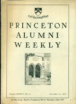 PRINCETON ALUMNI WEEKLY December 13, 1935 University newsletter (New Jer... - $14.84