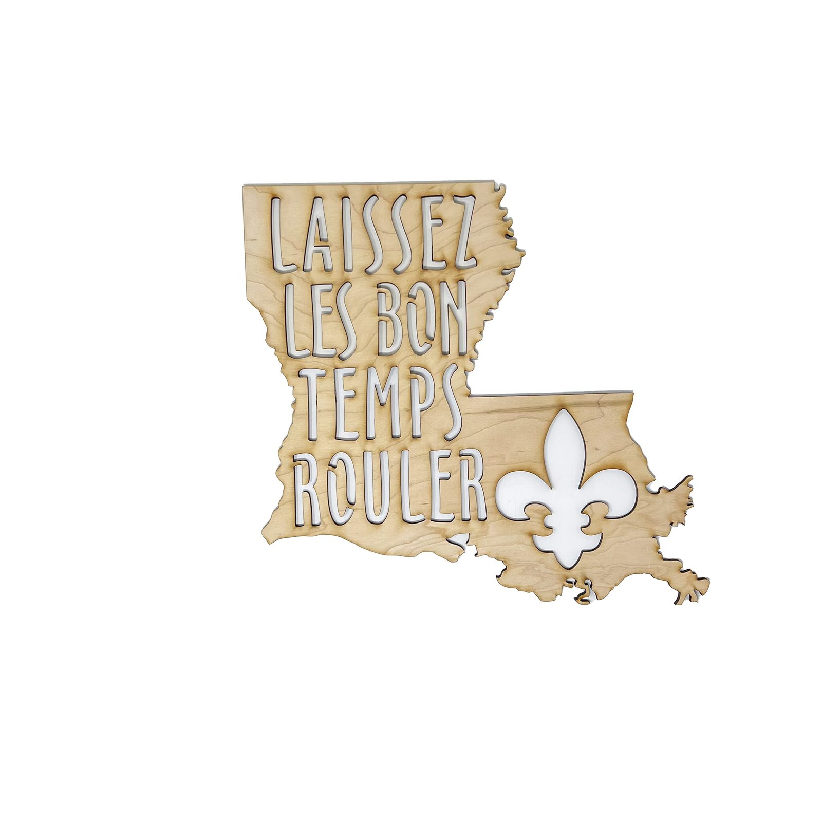Laissez les Bon Temps Rouler - Maple Sign 14x13in Laissez les Bon Temps Rouler - Maple Sign 14x13in