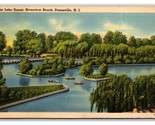 Riverview Beach Lake Shore Pennsville New Jersey NJ Linen Postcard N25 - £2.28 GBP