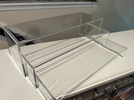 3-PCS Clear Acrylic Display Risers - Rectangular Tiered 11.9 x 3.9 x 4 i... - $24.95