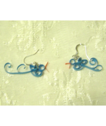 Handcrafted Paper Quill Bluebird Earrings French Hooks - £11.72 GBP