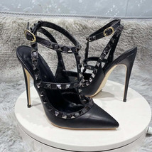 Elegant Black Patent Leather Gladiator Heels - $65.21+