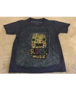 Payable To Boys Navy Blue Yellow Red Green Rock Music Robot Short Sleeve... - $6.65 CAD