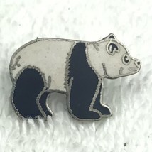 Panda Bear Pin Vintage Metal Enamel By Mafco - £7.95 GBP