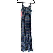 New Merona Womens Size Small Maxi Dress Navy Blue Multicolor dots Ret $29.99 - $18.80
