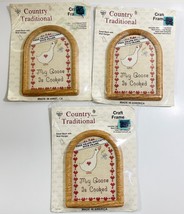 LOT OF 3 Country Traditional Craft Frame ~ Cathedral-My Goose Is Cooked ... - $15.47