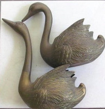 Vintage (2) Extra Large Brass SWAN Planter/Table Display- Solid Brass with Intri - £141.24 GBP