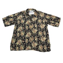 Yves St Clair Shirt Womens 10 Multicolor Short Sleeve Collared Floral Bl... - £20.25 GBP