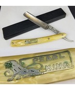 RARE straight edge razor antique &quot;PEARL KING&quot; Solingen Germany NY vintag... - $39.99