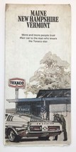 Texaco Gasoline Road Map Maine New Hampshire Vermont  1971 - £6.17 GBP