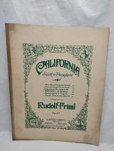 California Suit For Pianoforte Rudolf Friml Orange Arthur Schmidt Sheet Music - £28.01 GBP