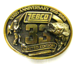 ZEBCO 33 LIMITED EDITION FISHING BELT BUCKLE Dated 1988 - $30.00