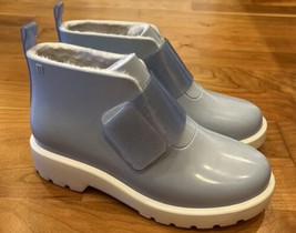 Mel Infantil Mini Melissa Blue Glitter Chelsea Rain Boots Sf  - $48.51