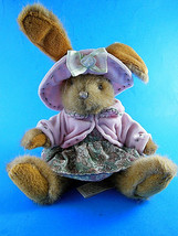  Hugfun Easter Bunny Rabbit fully jointed &amp; dressed Plush 2001 in excell... - £11.84 GBP