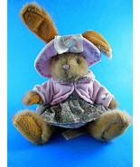  Hugfun Easter Bunny Rabbit fully jointed &amp; dressed Plush 2001 in excell... - £11.60 GBP