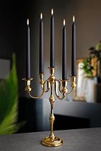 LaModaHome Quintet Decorative Candlestick, Stylish Taper Gold Candle Holder for  - £47.36 GBP