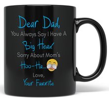 PixiDoodle Funny Dad Father&#39;s Day Coffee Mug - From Daughter For Dad (11 oz, Bla - £20.71 GBP+