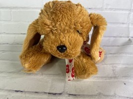 Kids Of America Laying Sitting Dog Puppy Stuffed Animal Plush Toy Tan Br... - £24.90 GBP