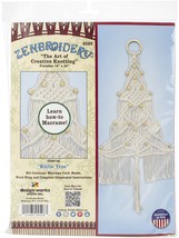 Design Works/Zenbroidery Macrame Wall Hanging Kit 11"X24"-White Tree - $13.94