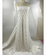 YQOINFKS New White African Lace Fabrics Cord Lace Material Guipure Cotto... - $108.74