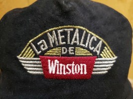 Vintage Winston &quot;La Metalica De Winston&quot; Black Velvet Snapback Trucker H... - £23.64 GBP